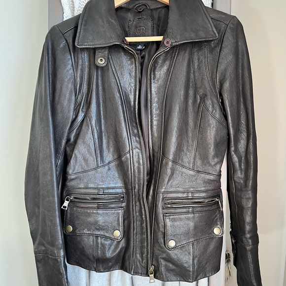 EUC Banana Republic Leather Aviator Jacket - Picture 1 of 11